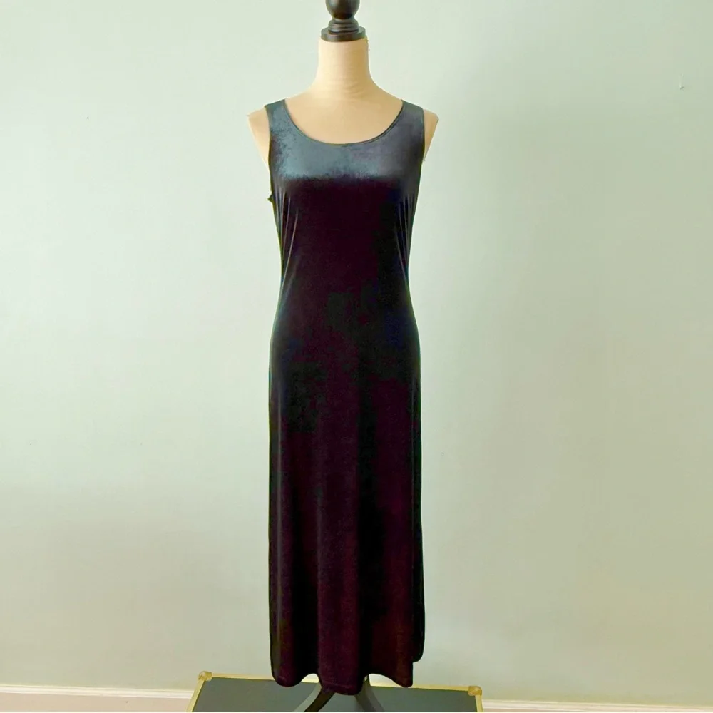 Vintage CDC Caren Desiree  Company Elegant Black Velvet Dress and Cardigan Set M - Picture 10 of 15